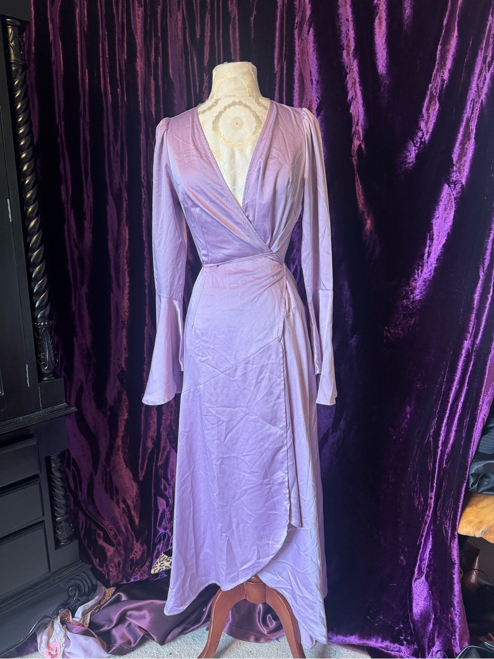 Lavender Wrap Dress - Women